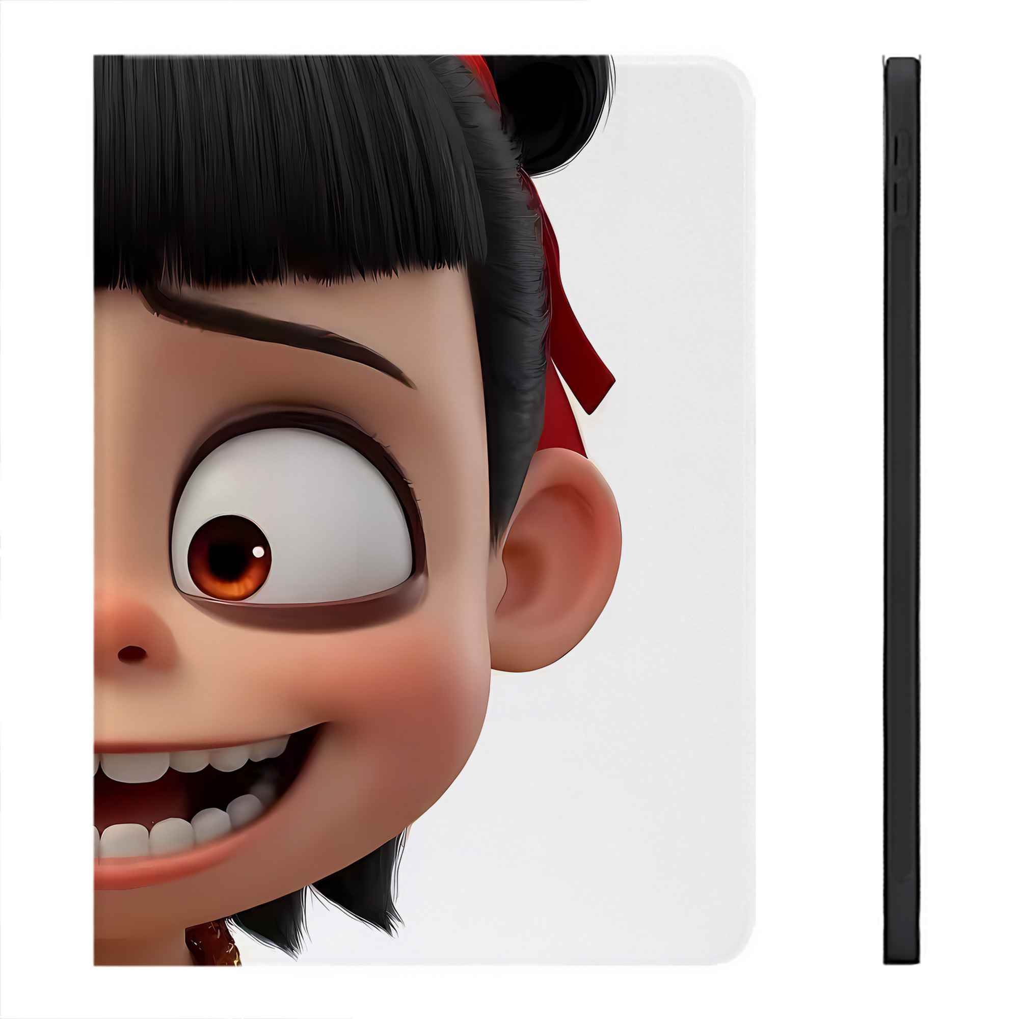 （画像用） Ne Zha 2 ナタ 魔童の大暴れ IPadケース ペンホルダー付き ブックスタイルデザイン